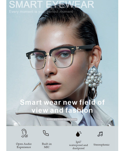Imagen 2 de 12 de Gafas Inteligentes Gafas De Sol Inalámbricas Con Bluetooth