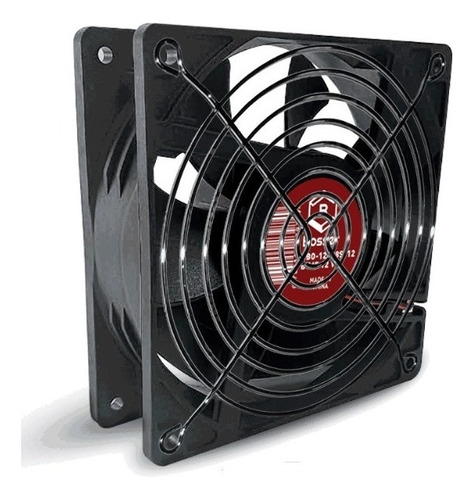 Turbina Cooler Fan Bosser Dc 12v 120x38 Mm Buje + Reja Metal Led Negro