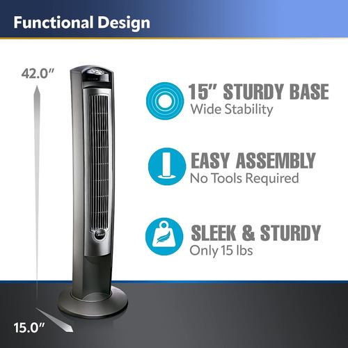 Ventilador De Torre Eléctrico Lasko T42951 De 42 Pulgadas