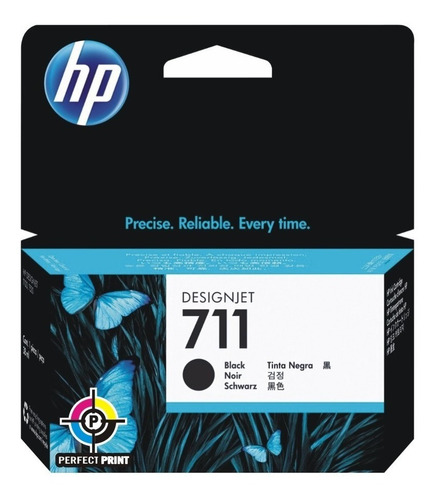 Cartucho Hp 711 Negro Cz129a Original Plotter T120 T520 T130