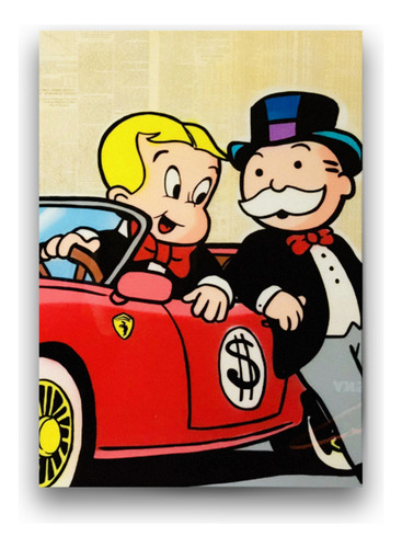 Póster Papel Fotográfico Arte Monopoly Richie Rich 45x30