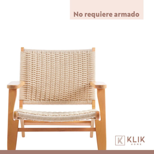 Butaca Sitial Danesa Wegner - Madera Hilo De Cuerda