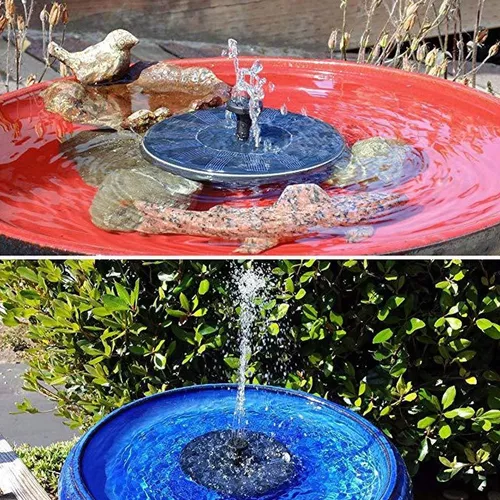 Baño De Pajaros Solar Con Fuente Agua Para Exterior Jardin Patio
