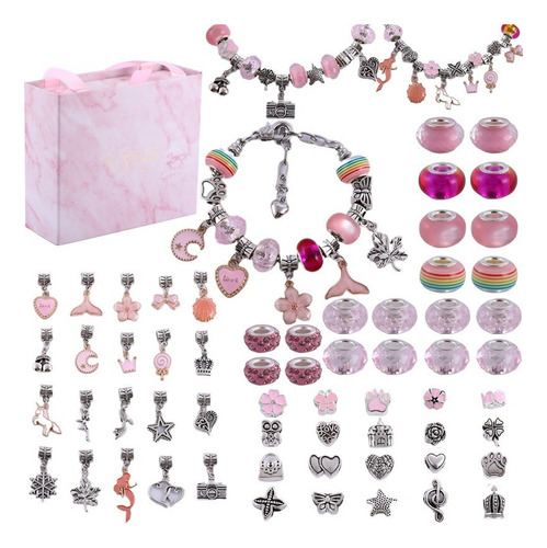 Kits Para Hacer Pulseras Rosa Bricolaje Cuentas Para Niño