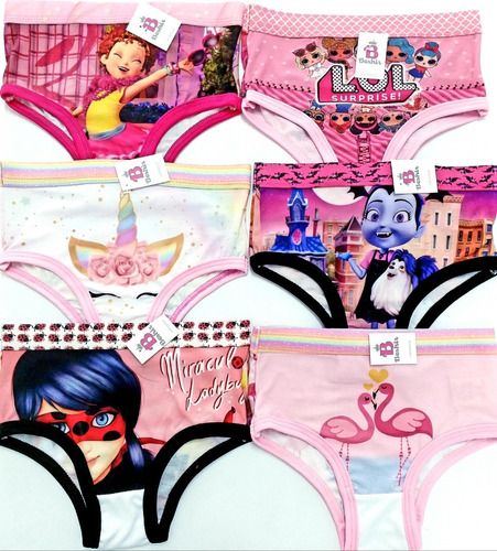 Pantaletas Motivos Disney Talla 4-5 6-7 8-9  15 Disney