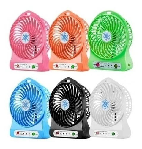 Mini Ventilador Personal Portátil Recargable Con Luz Led  