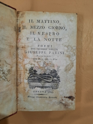 Il Mattino, Il Mezzo Giorno, Il Vespro E La Notte (Usado)