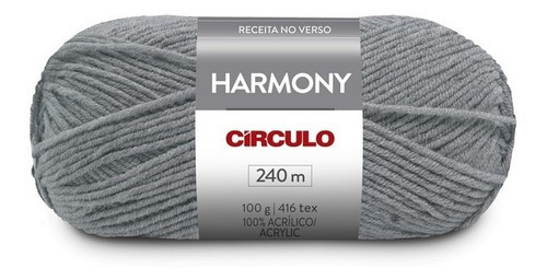 Lã Harmony 100g Círculo S/a Cor 8473-ALUMINIO-51535