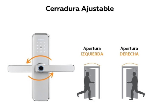 Cerradura Digital Inteligente Wifi Ci400 Plata Xe Seguridad