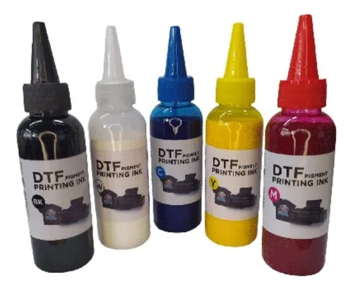 Tinta Compatible Dtf Por Kitx 5 Colores De 100ml Cada Color