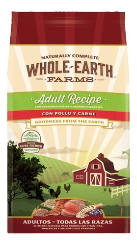 Alimento Whole Earth Farms Adulto Carne X 12 Kg
