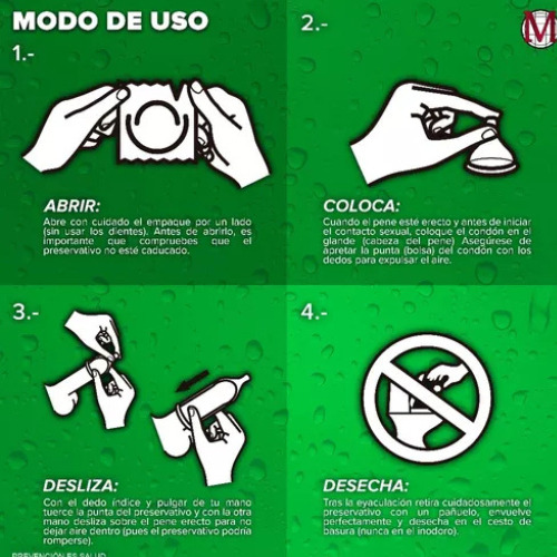 Caja X3 Preservativos Lubricados Sabor Menta Condones M