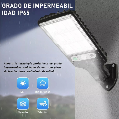 4pz Lámpara Solar Pared Exteriores Impermeable Sensor 3modos