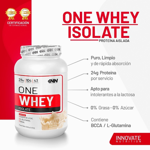 Proteína Isolatada Inn 1,2 Kg - ¡ Mejor Precio A 100 Soles !