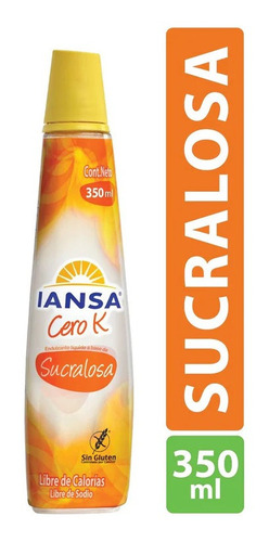 Endulzante Sucralosa Iansa Cero K 350ml(2 Unidad)super