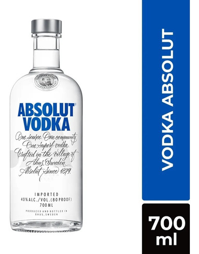 Absolut Vodka 700 Ml - L a $91500