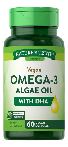 Omega 3 Vegano Con Dha - 60 Cápsulas Blandas Veganas