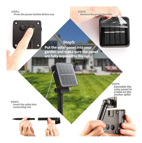 F 6,5 M 30led Impermeable Solar Gota De Lluvia Cadena De