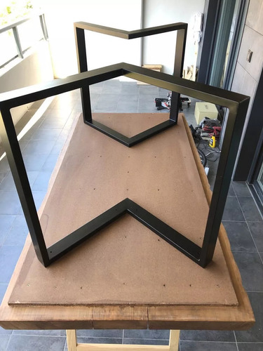 Base Pata Fierro Para Mesa Modelo Flecha 80cm De Alto