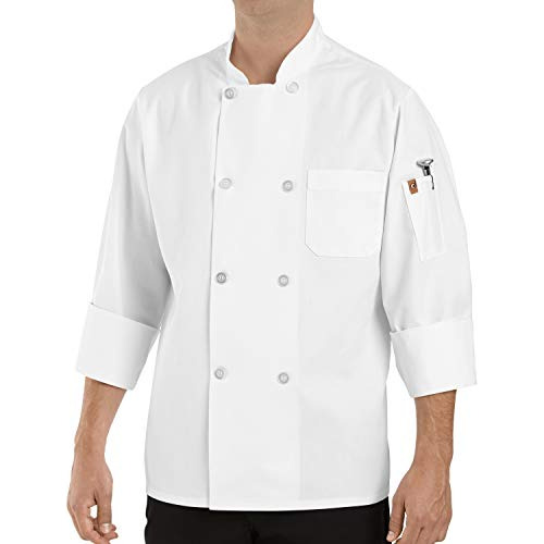 Chaqueta De Chef De Botones De Perlas Rk Eight Hombres