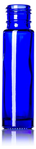 Botellas Enrollables De Vidrio Azul Cobalto (8 Unidades) Con