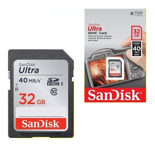 Cartão De Memória Sdhc-i Sandisk Ultra 32 Gb Sdsdun-032g-g46