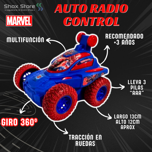 Auto Radio Control Marvel Spiderman Carrera Niño Original