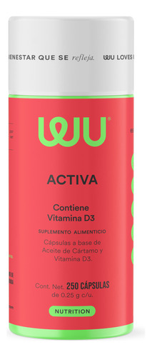 Activa | Energía, Humor, Vitamina D3 | Wu | 250 Capsulas