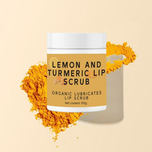 . Exfoliante Labial De Limón Y Cúrcuma For Aclarar Los