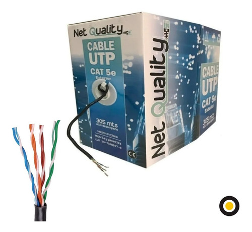 Imagen 1 de 7 de Bobina Cable Utp 4 Pares 305mts Cat 5e Exterior Oferta