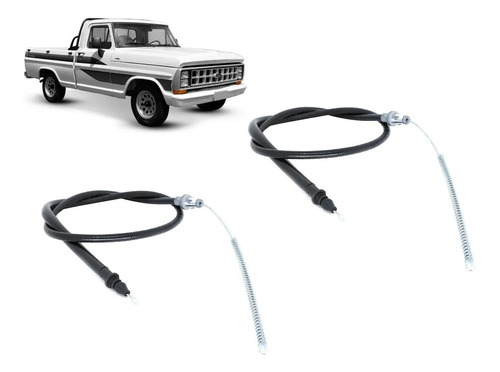 Kit X2 Cables De Freno Traseros Ford F100 74/75