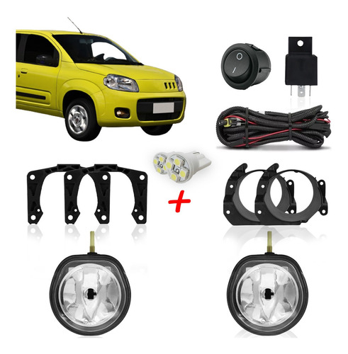 Kit Farol Neblina Fiat Uno 2011 2012 2013 2014 2015 2016