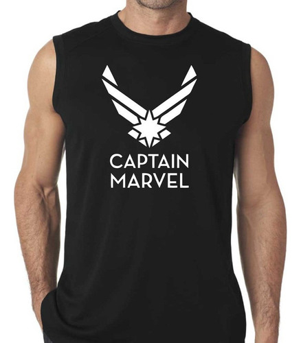 Remera Capitana Marvel Musculosa 100% Algodón Premium