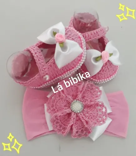 Sapatinhos de la em croche para bebe sales