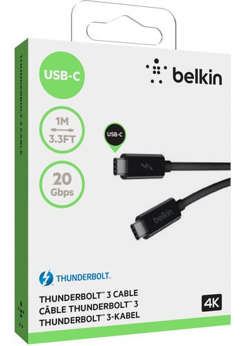 Imagen 1 de 8 de Belkin Cable Thunderbolt 3(usb-c) A Thunderbolt 3(usb-c) 60w