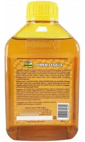 Aditivo Para Motor Cansado Bardahl Prolonga 500ml 4 Uni Kit