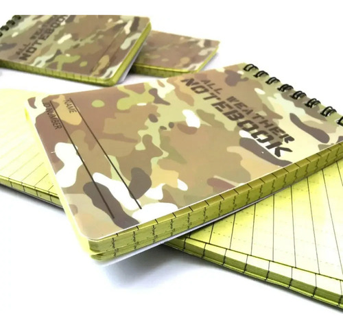Libreta De Notas A Prueba De Agua 50 Hojas Camuflaje
