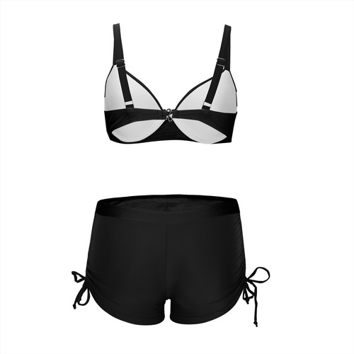 Bikini Bóxer Deportivo De Dos Piezas De Moda Para Mujer En C