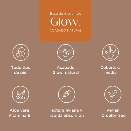Imagen 5 de 8 de Base De Maquillaje Glow Natural Regina Oil-free Vitamina E