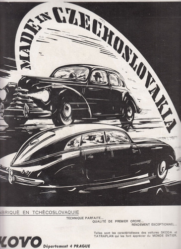 1950 Publicidad Automovil Kovo Hoja Revista Francia Raro