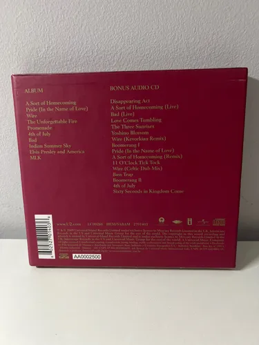 Box Deluxe Cd Duplo U2 - The Unforgettable Fire + Brinde