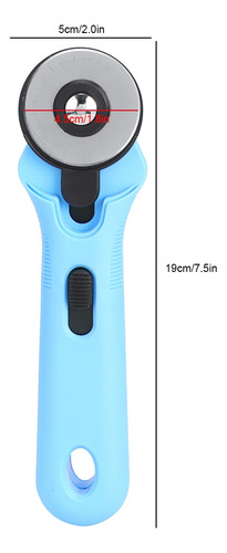 Cuchillo Blue Cutter, 45 Mm, Redondo, Tela Para Coser