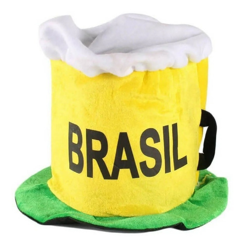 Chapéu Caneca Chopp Brasil Copa Do Mundo Cartola Torcida