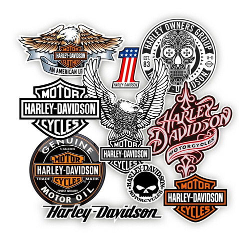 Kit De Adesivos - Harley Davidson | 21 Peças 