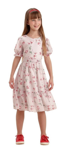 Imagem 2 de 3 de Vestido De Festa Infantil Rosa Petit Cherie Lumiere 20138