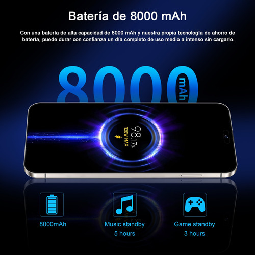 Smartphones I16 Pro Max Doble Sim 12gb Ram 512gb Rom Pantalla 7.3'' Batería 8000mah Cámara 108mp