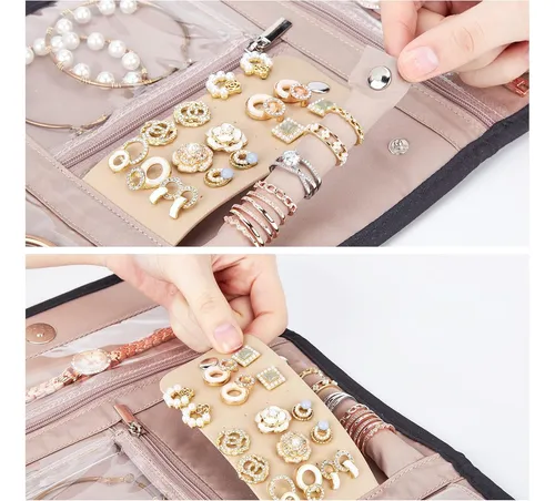 Joyero De Viaje: Pendientes, Collares, Anillos, Cinturones