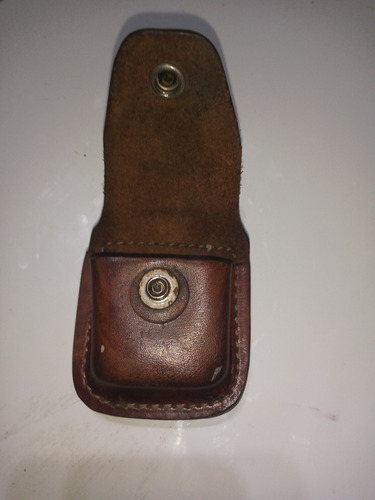 Estuche Funda Encendedor Zippo Cuero Marrón - Usa (Usado)