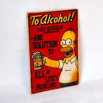 Comprar Cartel Plano - Los Simpson Homero Cerveza Problemas Duff