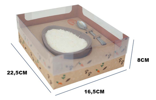Caixa Ovo De Colher Encanto 500g Kraft C/10 Ideia Páscoa